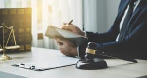 lawyer at a desk