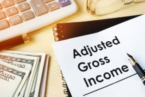 adjusted gross income written on paper