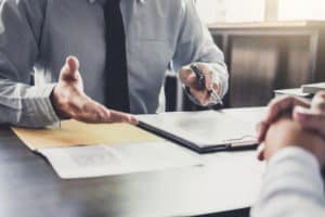 contract documents on a desk